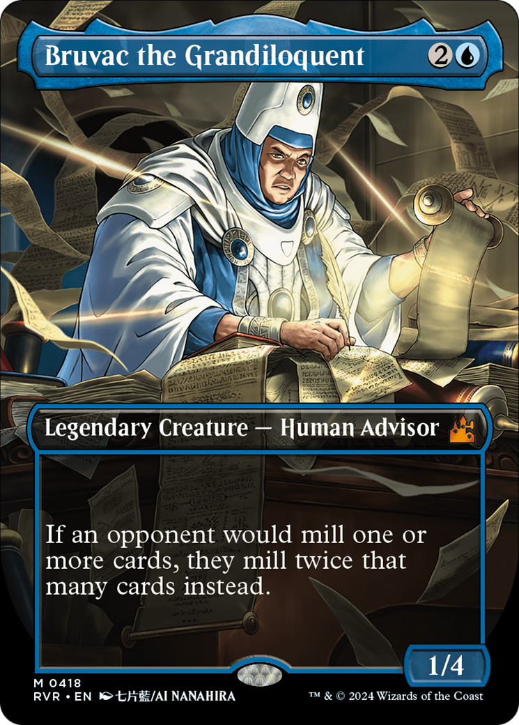 Bruvac the Grandiloquent (Anime Borderless) (RVR-418) - Ravnica Remastered (Borderless) Foil