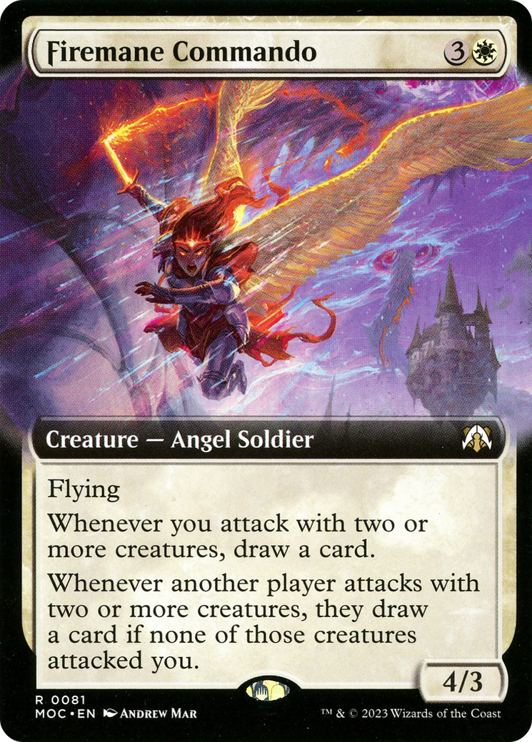 Firemane Commando (Extended Art) (MOC-081) - March of the Machine Commander: (Extended Art) Foil
