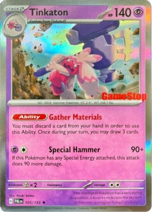 Tinkaton - 105/193 (GameStop Exclusive) 105 - Miscellaneous Cards & Products Holofoil