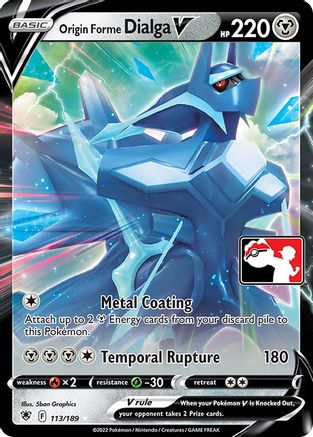 Origin Forme Dialga V - Prize Pack Series Cards Holofoil