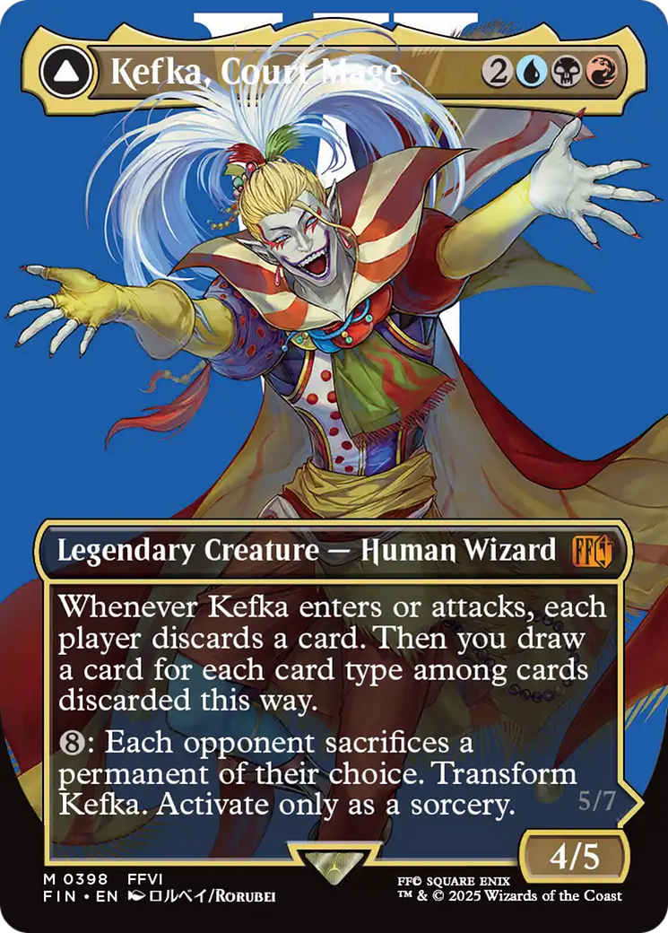 Kefka, Court Mage (0398) (Borderless) (FIN-398) - FINAL FANTASY (Borderless) Foil