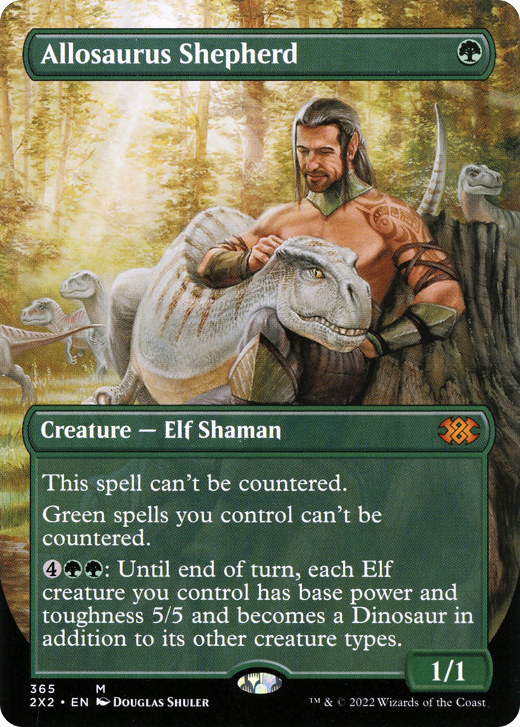 Allosaurus Shepherd (Borderless) (2X2-365) - Double Masters 2022 (Borderless) Foil