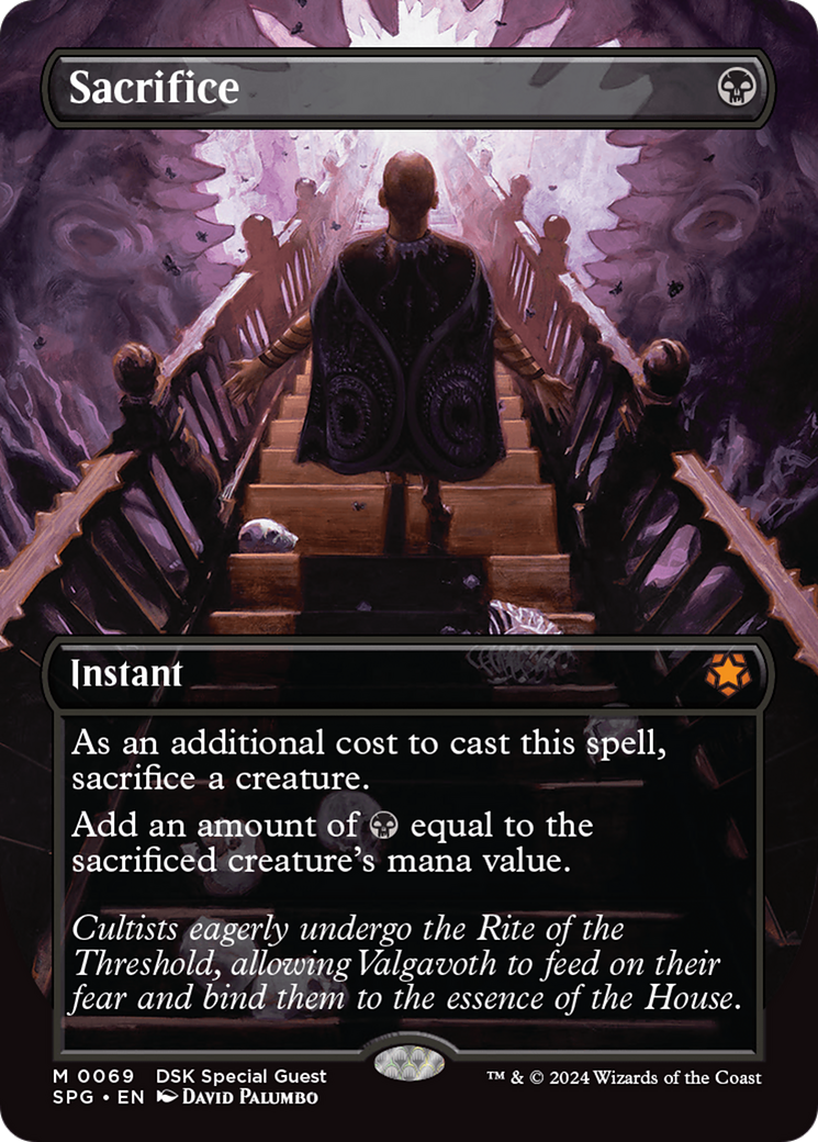 Sacrifice (Borderless) (SPG-069) - Special Guests (Borderless) Foil