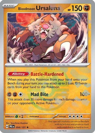 Bloodmoon Ursaluna (Master Ball Pattern) 54 - SV Prismatic Evolutions Holofoil