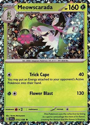 Meowscarada - 015/198 (Sparkle Holo) 15 - Miscellaneous Cards & Products Holofoil
