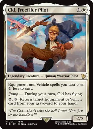 Cid, Freeflier Pilot (Surge Foil) (FIC-013) - Commander: FINAL FANTASY Foil