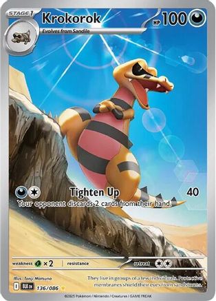 Krokorok - 136/086 136 - SV Black Bolt Holofoil