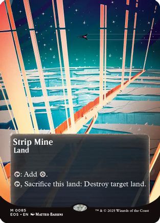 Strip Mine (0085) (Borderless) (EOS-085) - Edge of Eternities: Stellar Sights Foil