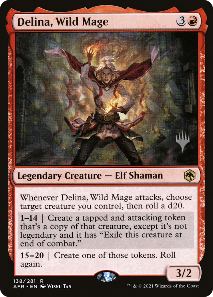 Delina, Wild Mage (PPAFR-138) - Adventures in the Forgotten Realms Promos