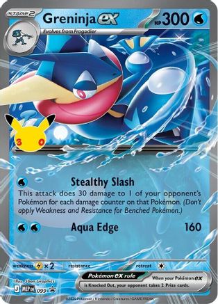 Greninja ex - 099 (30th Celebration) 99 - ME Mega Evolution Promo Holofoil