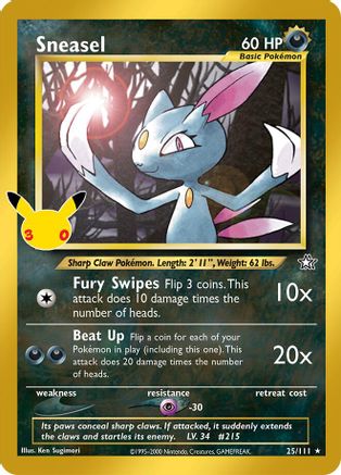Sneasel 25 - ME 30th Celebration Classic Collection Holofoil