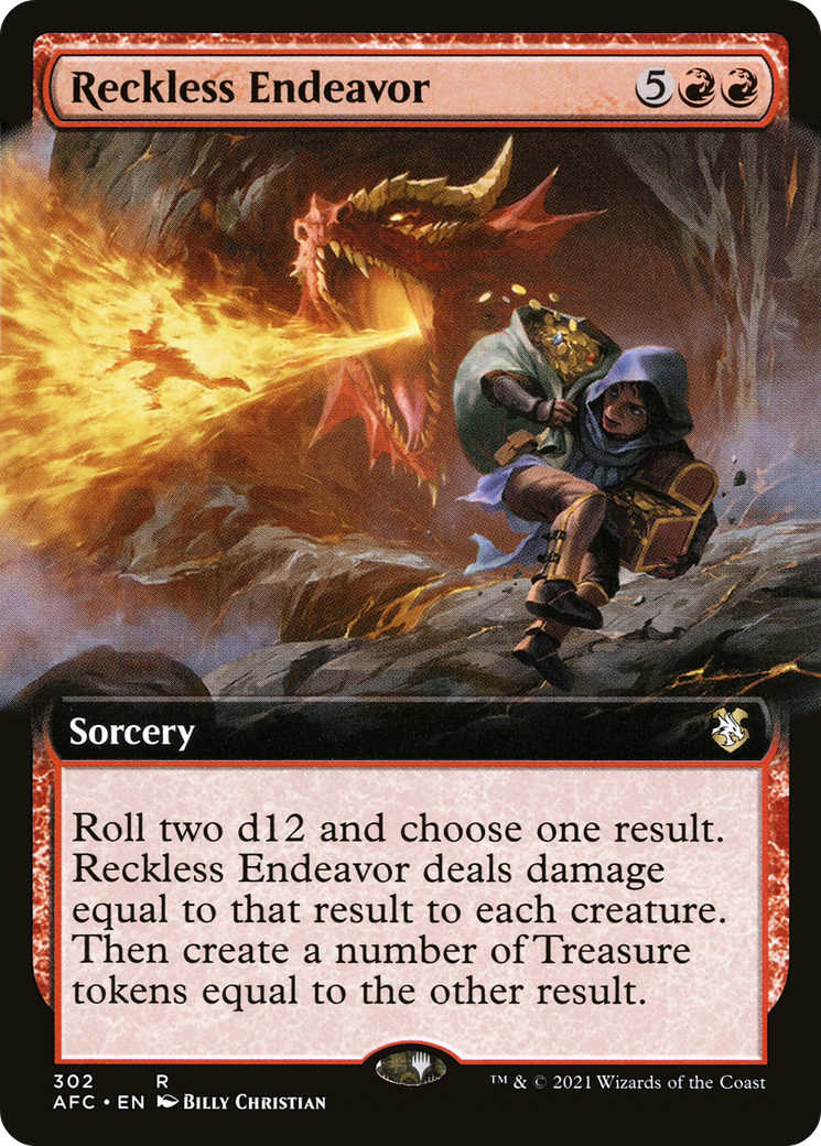 Reckless Endeavor (Extended Art) (AFC-302) - Forgotten Realms Commander: (Extended Art)