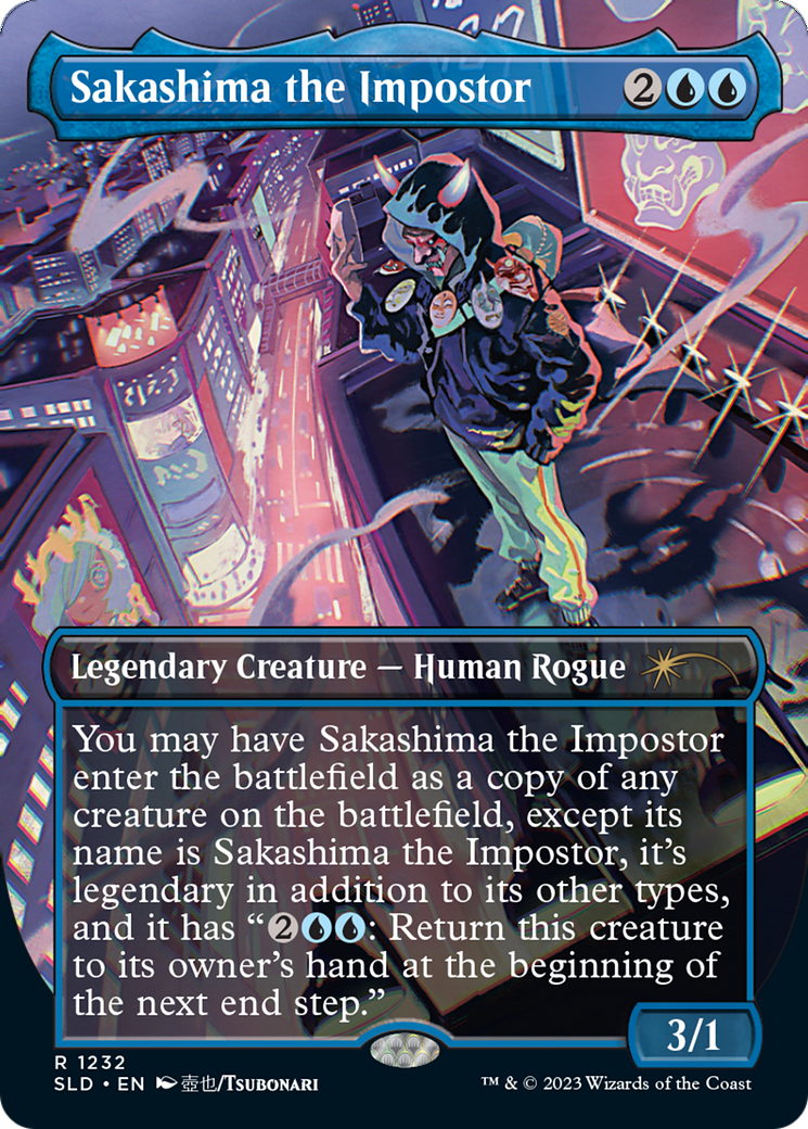 Sakashima the Impostor (SLD-1232) - Secret Lair Drop (Borderless) Foil