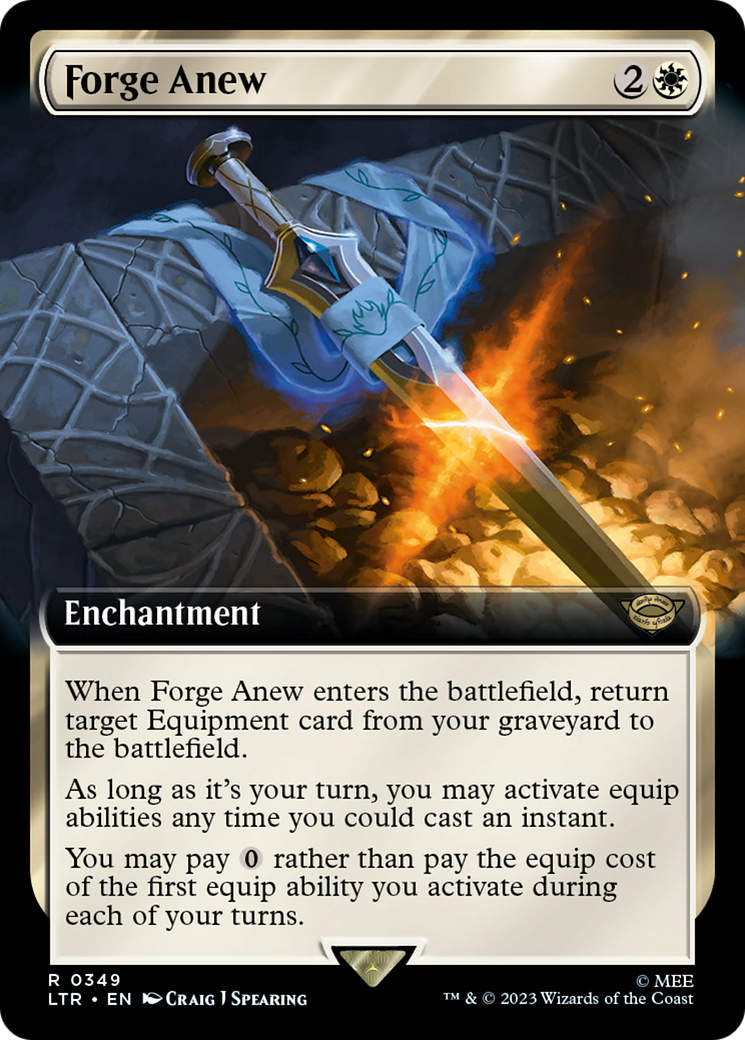 Forge Anew (Extended Art) (LTR-349) - The Lord of the Rings: Tales of Middle-earth: (Extended Art) Foil