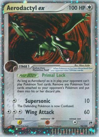 Aerodactyl ex/100 - Sandstorm Holofoil