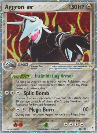 Aggron ex/100 - Crystal Guardians Holofoil