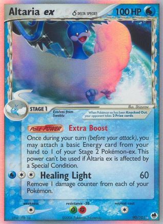 Altaria ex (Delta Species)/101 - Dragon Frontiers Holofoil