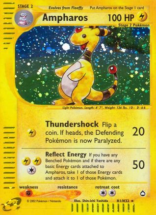 Ampharos (H1)/147 - Aquapolis Holofoil