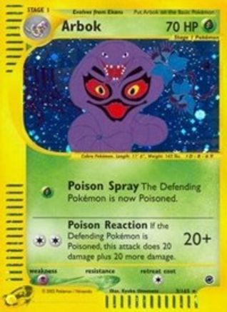 Arbok (3)/165 - Expedition Holofoil