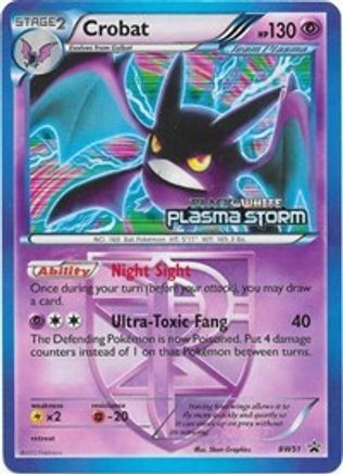Crobat - BW51 (Team Plasma) (Prerelease)/101 - Black and White Promos Holofoil