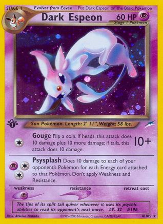 Dark Espeon/105 - Neo Destiny 1st Edition Holofoil