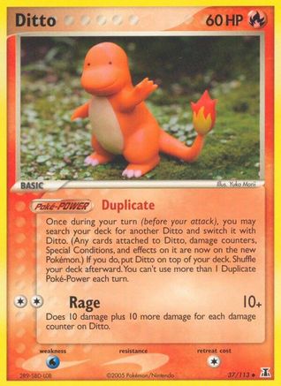 Ditto - 037/113 (Charmander)/113 - Delta Species Reverse Holofoil
