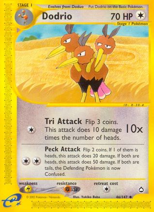Dodrio/147 - Aquapolis Reverse Holofoil