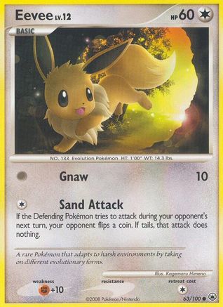 Eevee (63) 63/100 - Majestic Dawn Reverse Holofoil