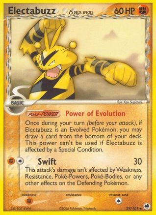 Electabuzz (Delta Species)/101 - Dragon Frontiers Reverse Holofoil
