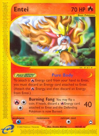 Entei/147 - Aquapolis Reverse Holofoil