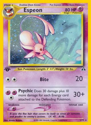 Espeon (1)/75 - Neo Discovery Unlimited Holofoil