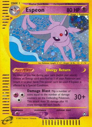 Espeon (H9)/147 - Aquapolis Holofoil