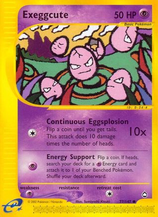 Exeggcute (77)/147 - Aquapolis Reverse Holofoil