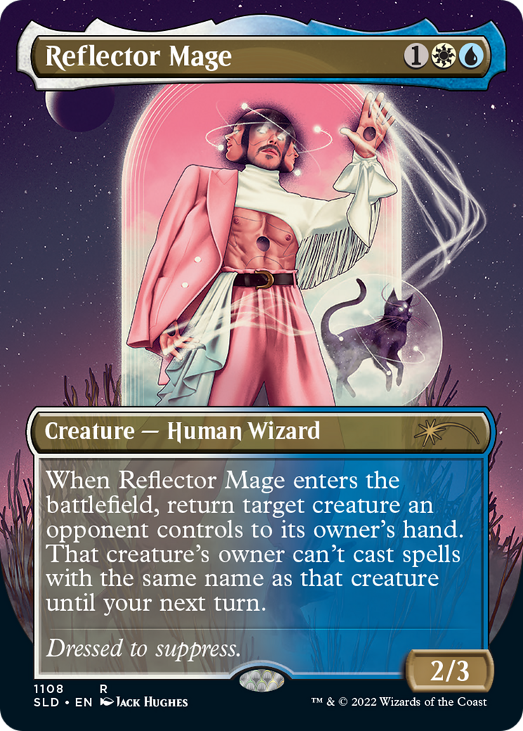 Reflector Mage (Borderless) (SLD-1108) - Secret Lair Drop (Borderless)