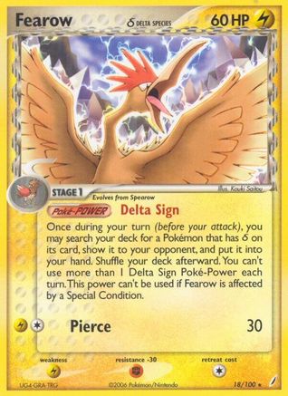 Fearow (Delta Species)/100 - Crystal Guardians Reverse Holofoil