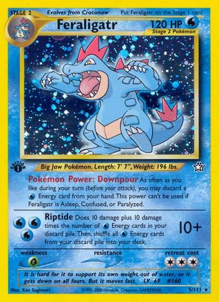 Feraligatr (5)/111 - Neo Genesis Unlimited Holofoil