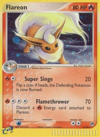 Flareon/100 - Sandstorm Holofoil