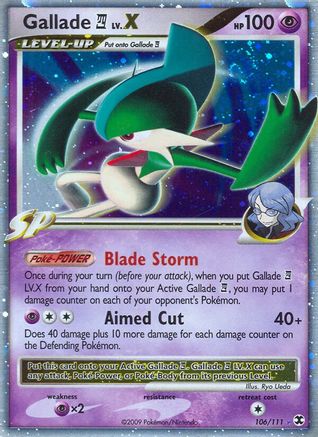 Gallade E4 Lv.X/111 - Rising Rivals Holofoil