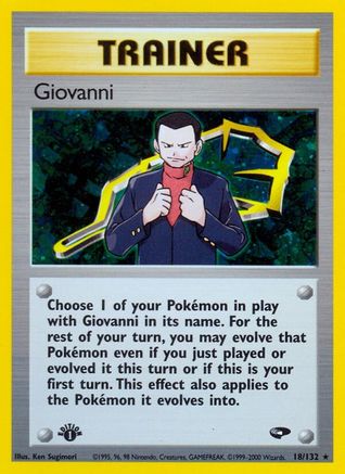 Giovanni (18)/132 - Gym Challenge Unlimited Holofoil
