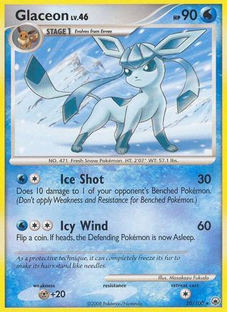 Glaceon (20)/100 - Majestic Dawn Reverse Holofoil