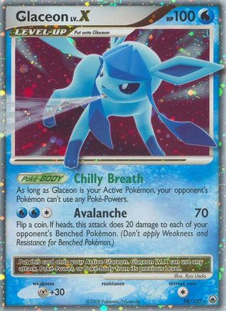 Glaceon LV.X/100 - Majestic Dawn Holofoil