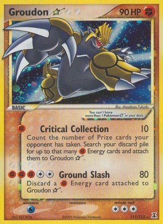 Groudon Star/113 - Delta Species Holofoil