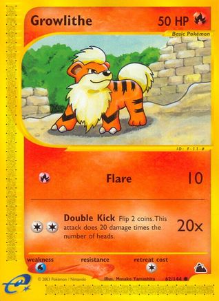 Growlithe/144 - Skyridge Reverse Holofoil