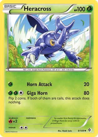 Heracross/149 - Boundaries Crossed Reverse Holofoil