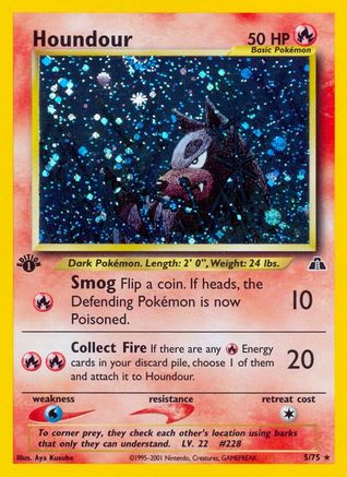 Houndour (5)/75 - Neo Discovery Unlimited Holofoil