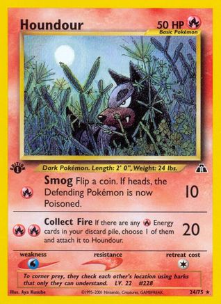 Houndour (24)/75 - Neo Discovery 1st Edition