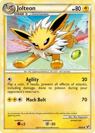 Jolteon 28/90 - Undaunted Reverse Holofoil