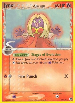 Jynx (Delta Species)/101 - Dragon Frontiers Reverse Holofoil