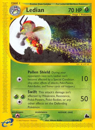 Ledian (15)/144 - Skyridge Reverse Holofoil
