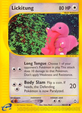 Lickitung/147 - Aquapolis Reverse Holofoil
